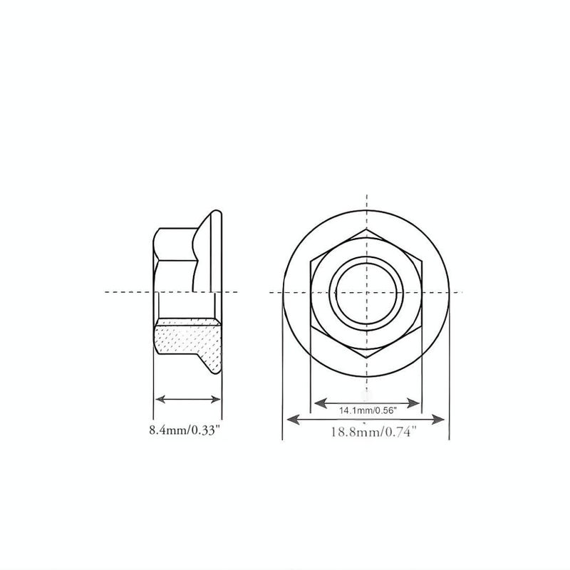 heyday 3/8-16 Serrated Flange Hex Lock Nuts 25 Pcs 304 Stainless Steel 18-8, Full Thread, Hex Drive, Bright Finish - Image 2